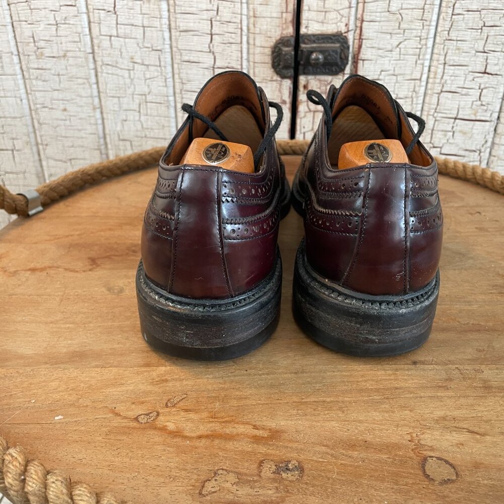 Vintage Dack's Canada Made Burgundy Wingtip Brogue Dress Shoes Mens 11.5 Leather - Picture 7 of 12